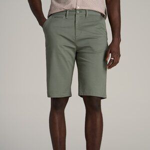American Tall Chino Shorts for Tall Men in Wreath Green Size 3838 / Tall / Wreat